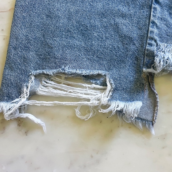 Zara Trafaluc Distressed Ripped Distressed Asymmetrical Midi Skirt - Picture 9 of 13